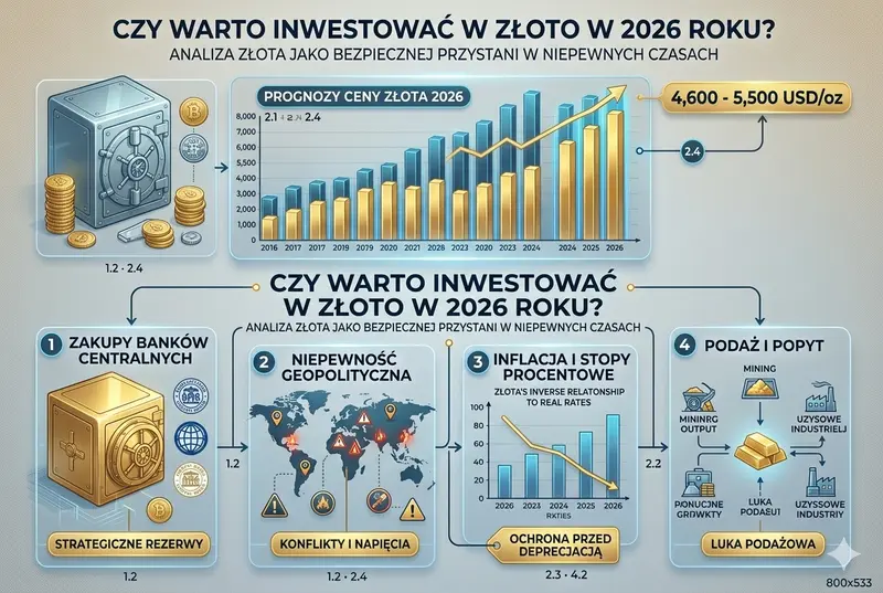 Czy warto inwestować w złoto w 2026 roku – analiza bezpiecznej przystani inwestycyjnej