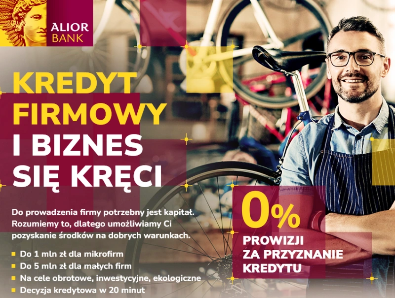 Alior Bank - Kredyt Firmowy z prowizją 0%