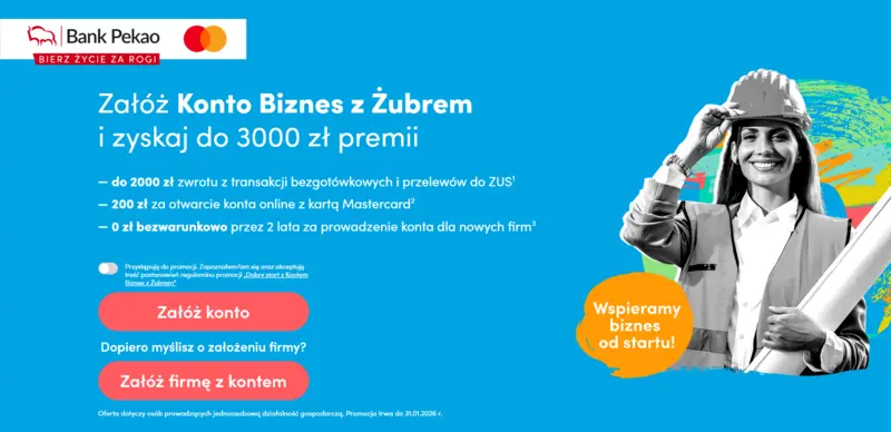 Bank Pekao - Konto Biznes z Żubrem