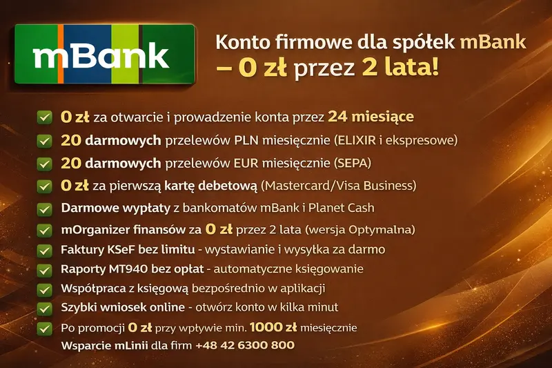 Konto firmowe dla spółek