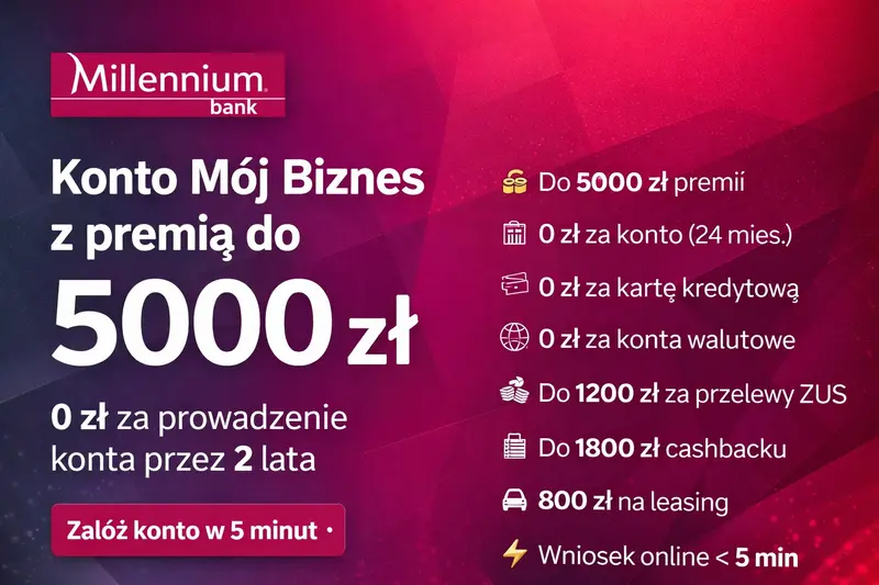Konto firmowe Mój Biznes z premią