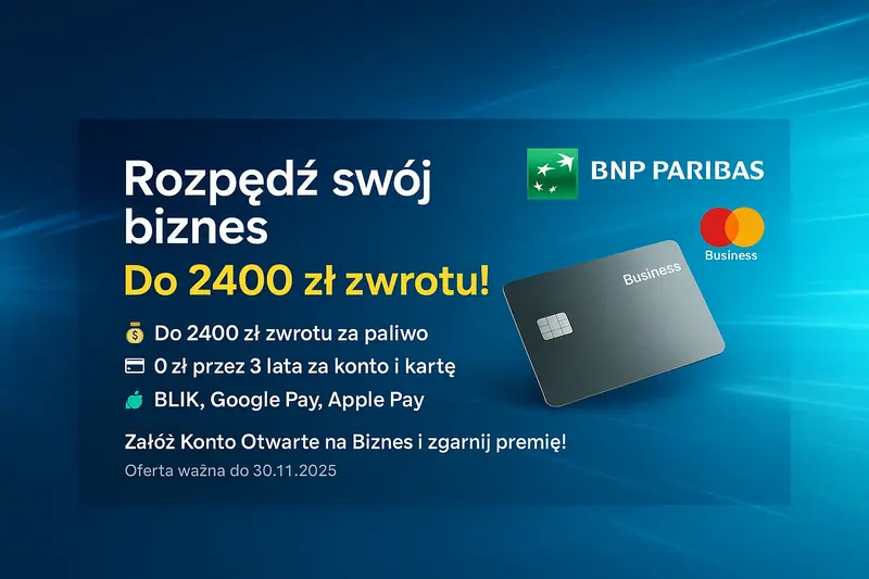 BNP Paribas - Konto Otwarte na Biznes z moneyback