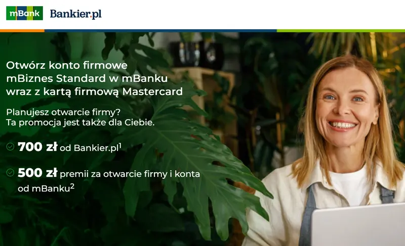 Zgarnij Premię z kontem mBiznes Standard z otwieraniem firmy - edycja XVI
