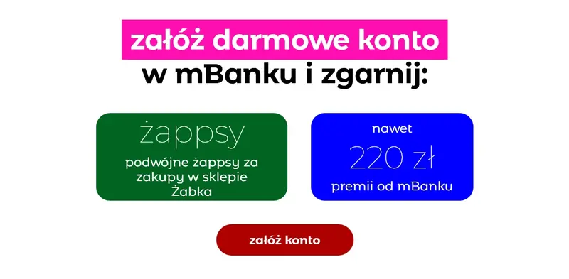 mBank - eKonto dla młodych z premią i żappsami