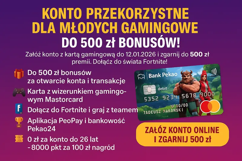 Pekao - Konto Gamingowe dla Młodych