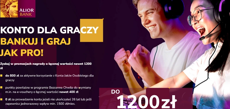 Alior Bank - Konto Dla Graczy z premią