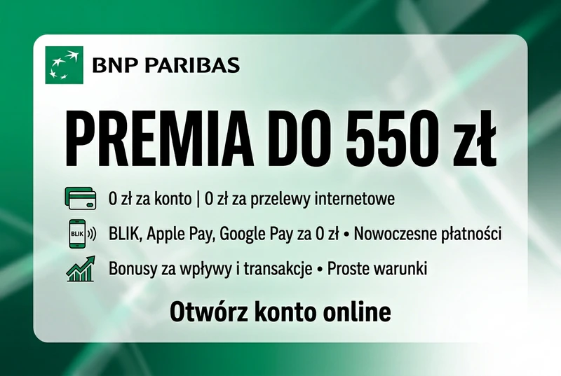 <strong>BNP Paribas - Konto Otwarte na Ciebie</strong> w promocji Letni szał! 💰