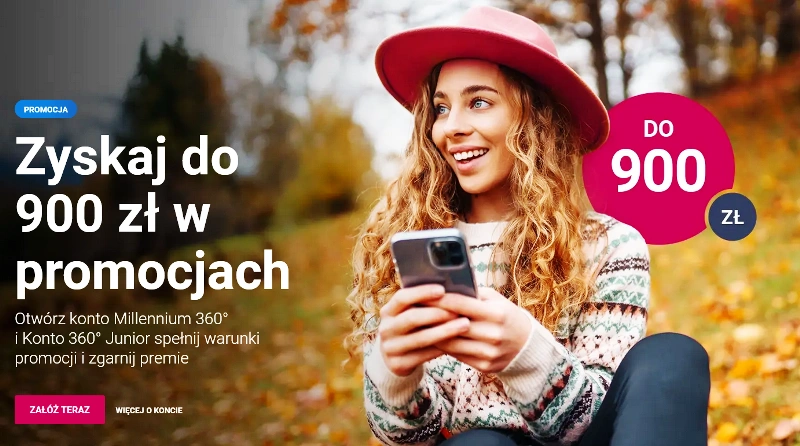 Bank Millennium - Konto z premią do 900 zł