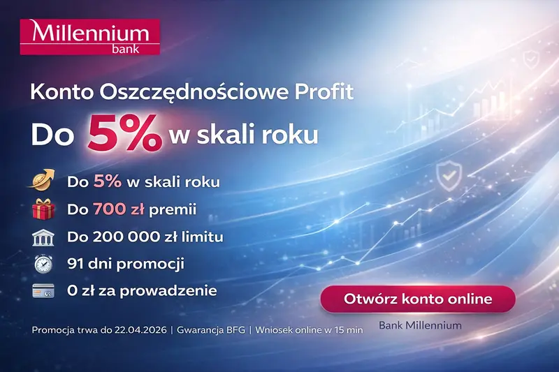 <strong>Bank Millennium Profit</strong> - 5% na 91 dni! 💰