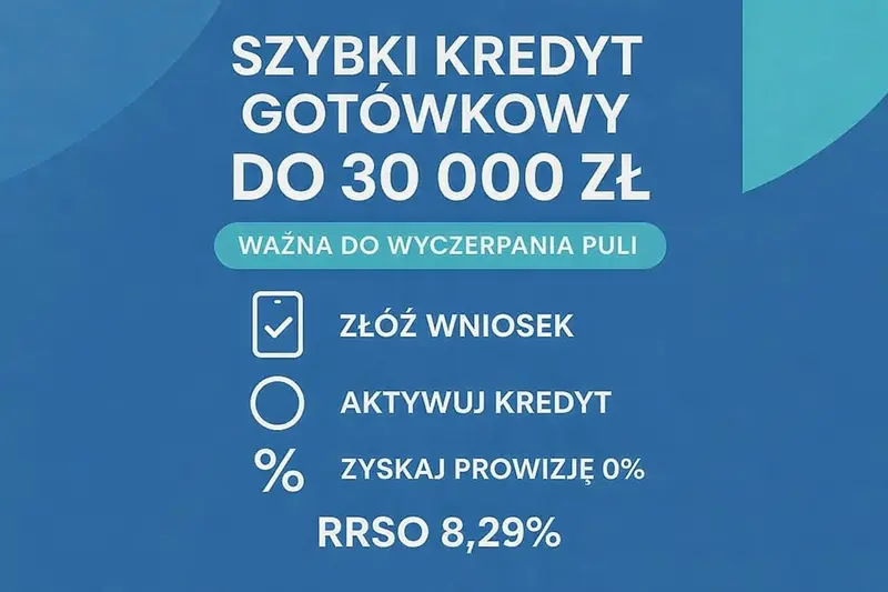 Kredyt gotówkowy do 30 000 zł