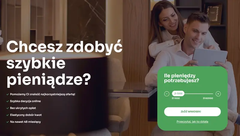 Pożyczka na raty RataPro - Szybka gotówka do 60000 zł